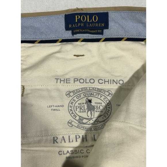 Polo Ralph Lauren Pants Mens Size 36x30 Beige Chino - Picture 5 of 11